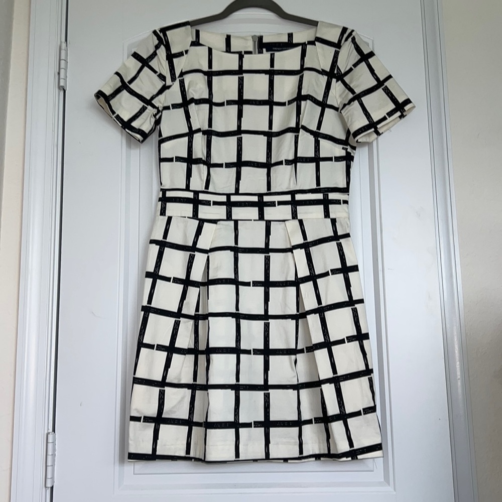 French Connection Black and White Checkered Dress